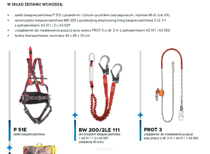 Zestawy do pracy na rusztowaniach i kratownicach
